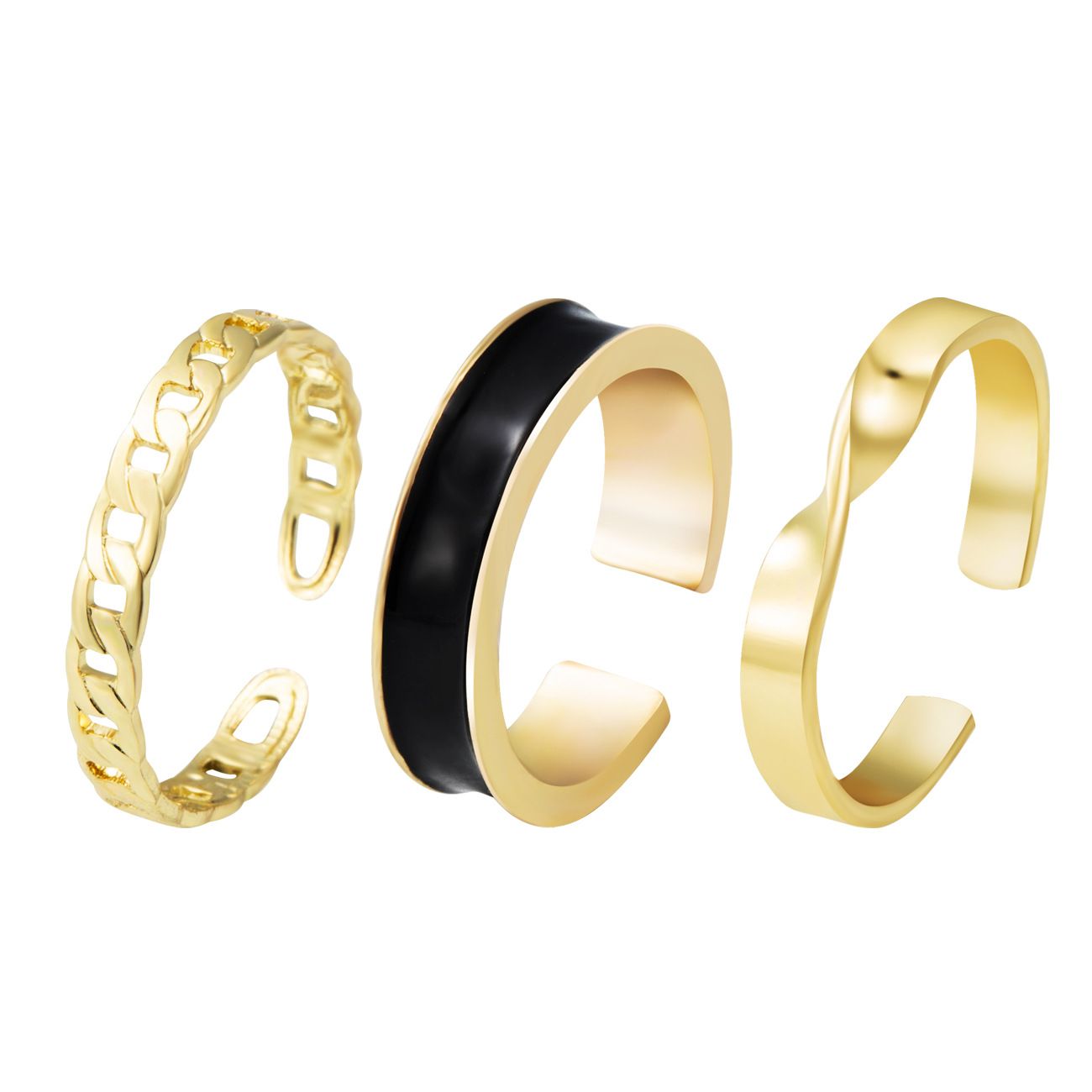 Fashion Multilayer Heart Knuckle Index Finger Ring Set - Image 11