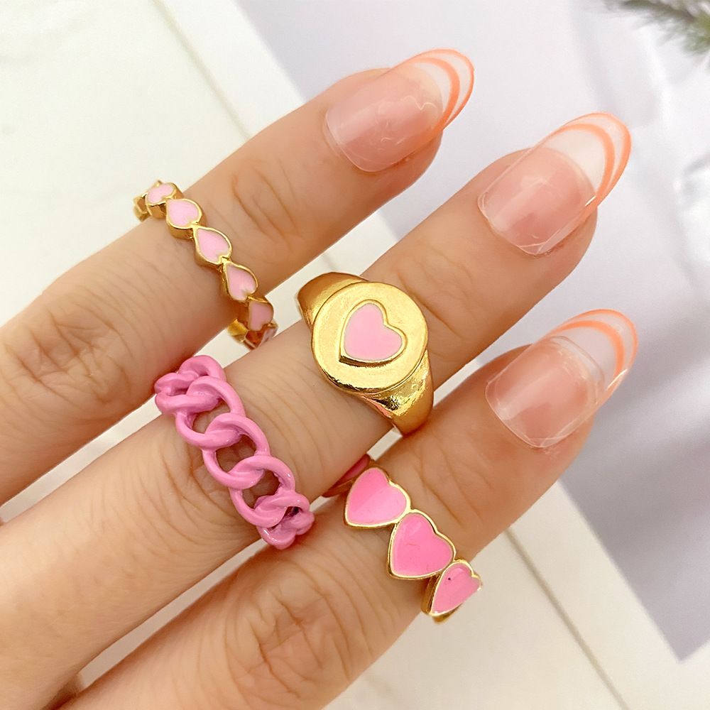 Fashion Multilayer Heart Knuckle Index Finger Ring Set - Image 13