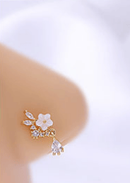 Nose Stud Flower European And America Piercing Ear Stud Nose Ring - Image 21