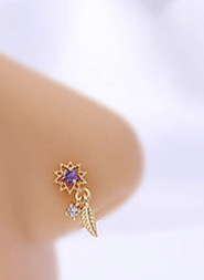 Nose Stud Flower European And America Piercing Ear Stud Nose Ring - Image 9