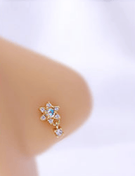 Nose Stud Flower European And America Piercing Ear Stud Nose Ring - Image 19