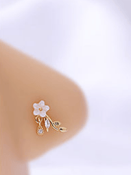 Nose Stud Flower European And America Piercing Ear Stud Nose Ring - Image 22