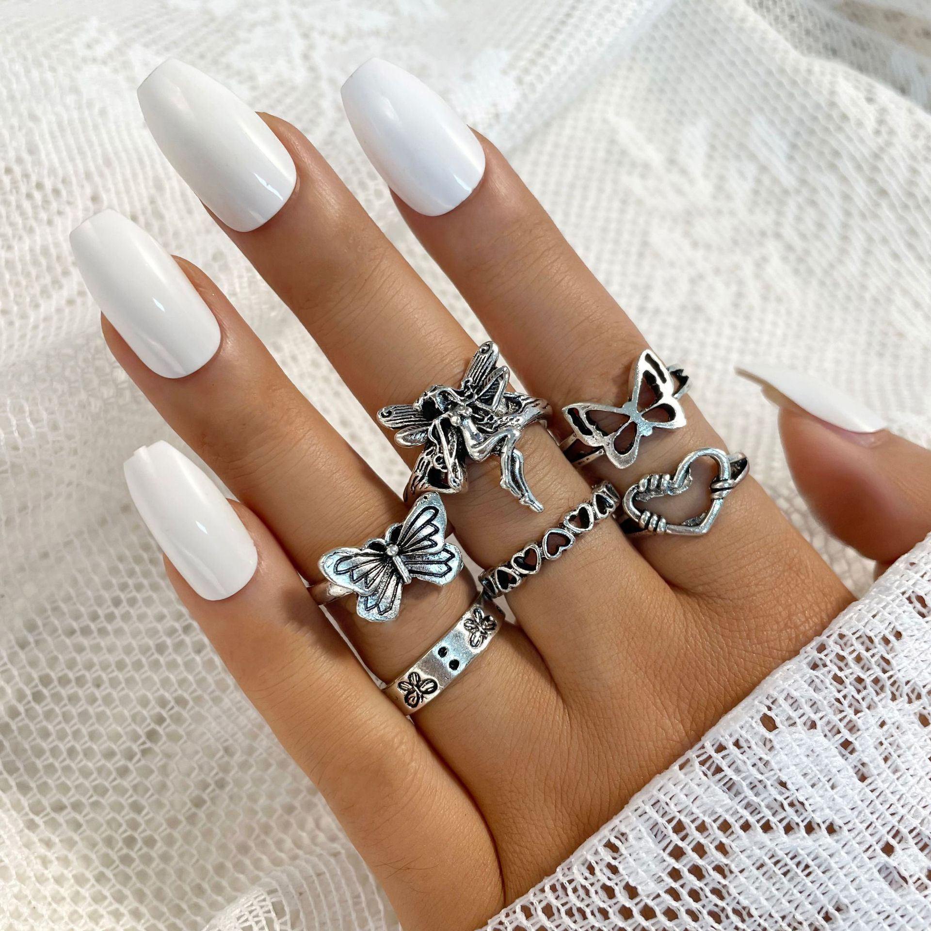 Tearful Eyes Love Ring Set Three Pieces - Image 2