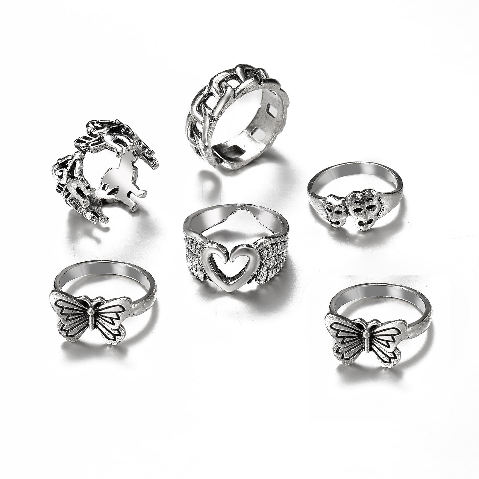 Tearful Eyes Love Ring Set Three Pieces - Image 3