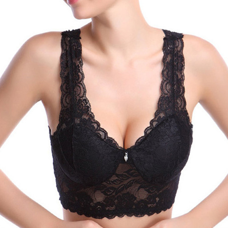 Lace Deep V Bra; Wireless Bralette for Women - Image 115