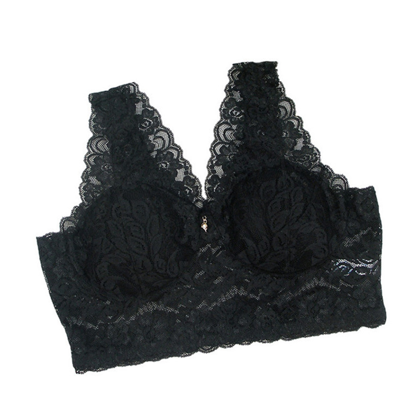 Lace Deep V Bra; Wireless Bralette for Women - Image 63