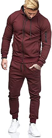 Men's 2 Pieces Tracksuits Running Jogging Athletic Casual Outfits Suit Solid Full Zip Sports Hooded Pants Sweatsuits - Image 13