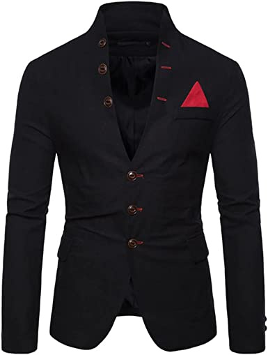 Men's Suit Jacket Casual Slim Fit Coat Lightweight Business Daily Blazers Formal Solid Color Dress Coats - Image 13