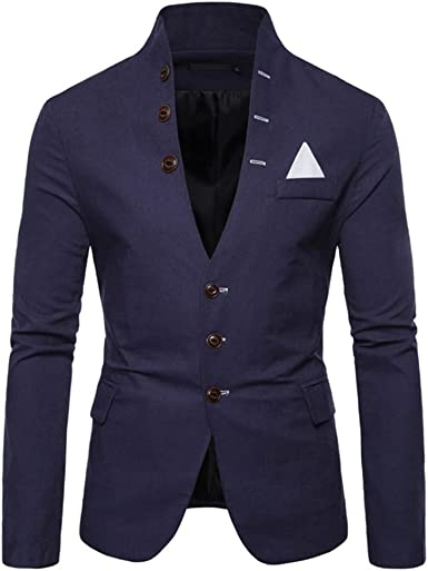 Men's Suit Jacket Casual Slim Fit Coat Lightweight Business Daily Blazers Formal Solid Color Dress Coats - Image 9