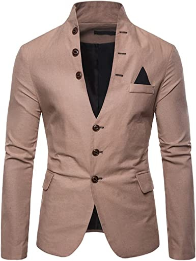 Men's Suit Jacket Casual Slim Fit Coat Lightweight Business Daily Blazers Formal Solid Color Dress Coats - Image 15