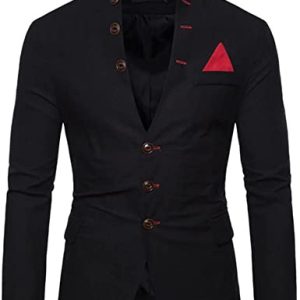 Men's Suit Jacket Casual Slim Fit Coat Lightweight Business Daily Blazers Formal Solid Color Dress Coats