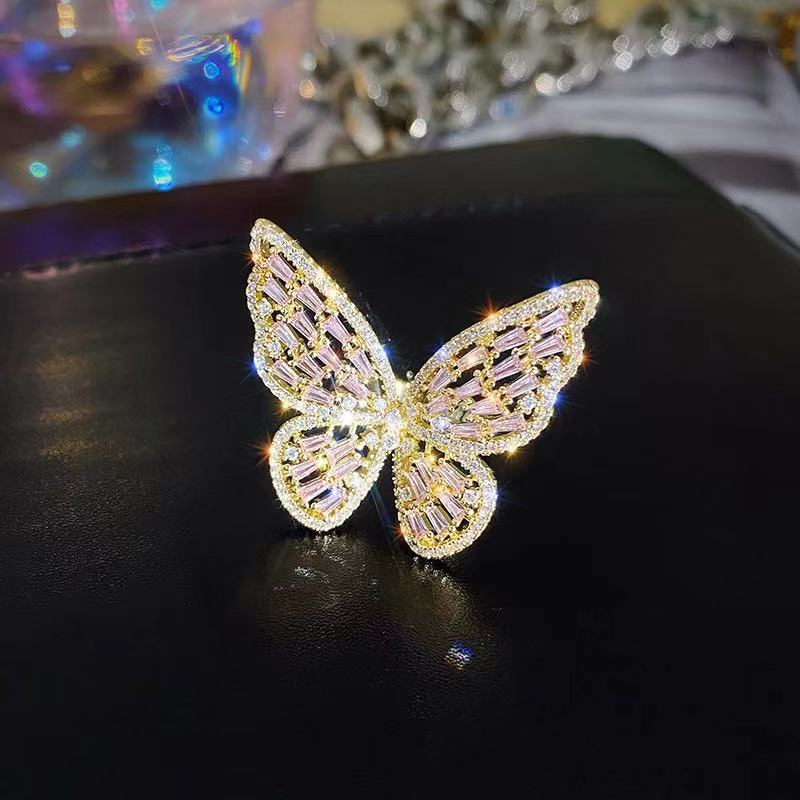Smart and Elegant Butterfly Design Silver Color Open Rings For Womans Korean Fashion Jewelry Goth Accessories Girls' Luxury Ring - Image 5