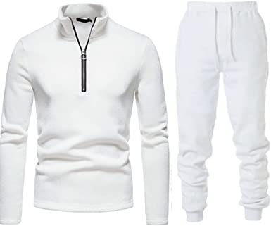 Men's Casual Two-Pieces Suits Zipper Placket Stand Collar Coats Solid Color Jackets + Pants Sets Sportswears - Image 7