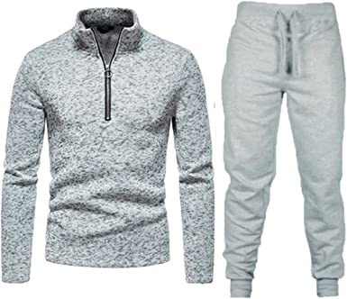 Men's Casual Two-Pieces Suits Zipper Placket Stand Collar Coats Solid Color Jackets + Pants Sets Sportswears - Image 27
