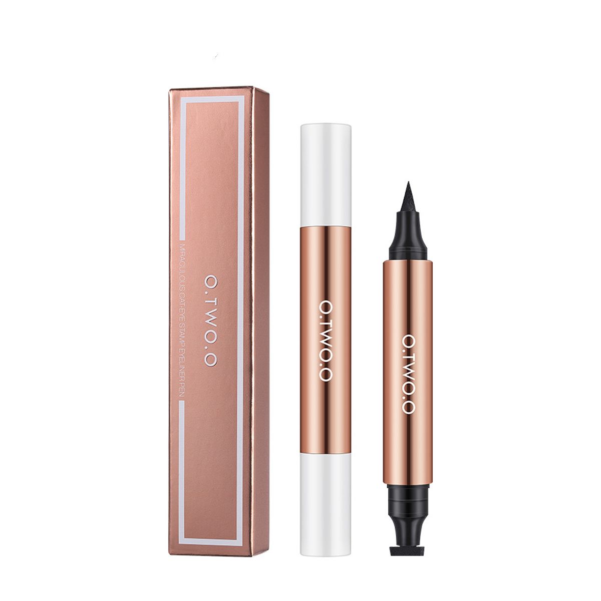 1PC Super Double-headed Black Liquid Eyeliner Pencil Waterproof Triangle Shape Seal Stamp Tattoo Eyes Liner Makeup - Image 4