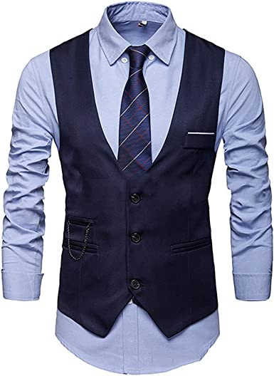 Men's Suit Vest Casual Slim Fit Business Professional Formal Vest - Image 21