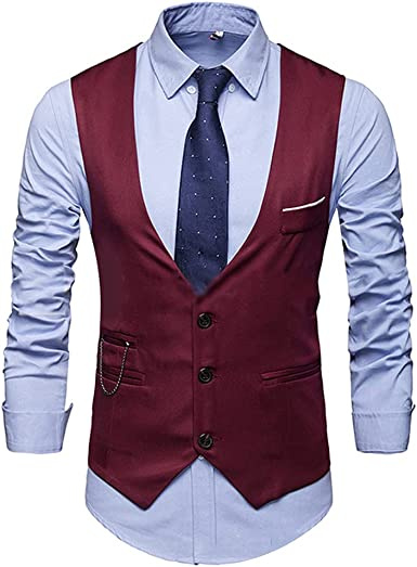 Men's Suit Vest Casual Slim Fit Business Professional Formal Vest - Image 15