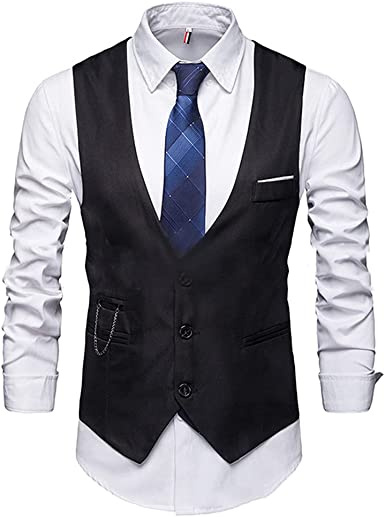 Men's Suit Vest Casual Slim Fit Business Professional Formal Vest - Image 5
