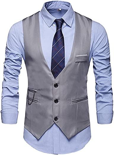 Men's Suit Vest Casual Slim Fit Business Professional Formal Vest - Image 6