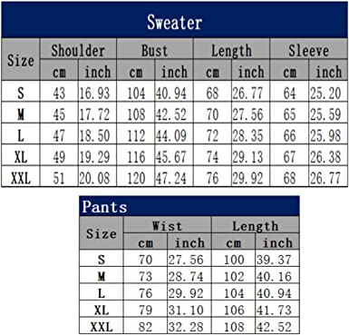 Men's Casual Sportswear Two-Pieces Suits Slim Fit Sweaters Pants Outfits - Image 28