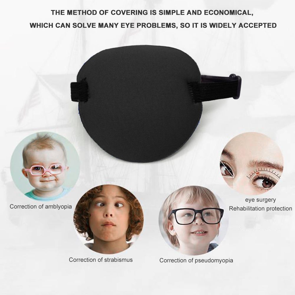 Amblyopia Eye Mask Adult Kids Strabismus Eye Training Single Eye Patch Cover Adjustable Eyeshade Filled Strabismus Eye Training - Image 9