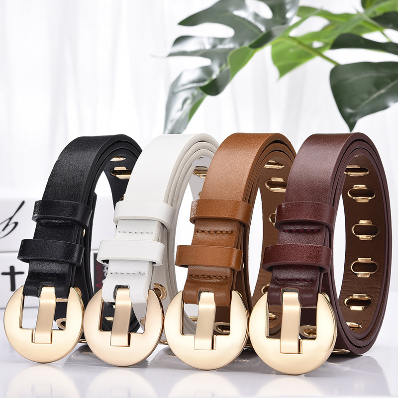 New Grunge Women Belt Adjustable Hole Grunge Punk Belts for Women Alloy Pin Buckle Leather Belt for Pants Dresses - Image 2