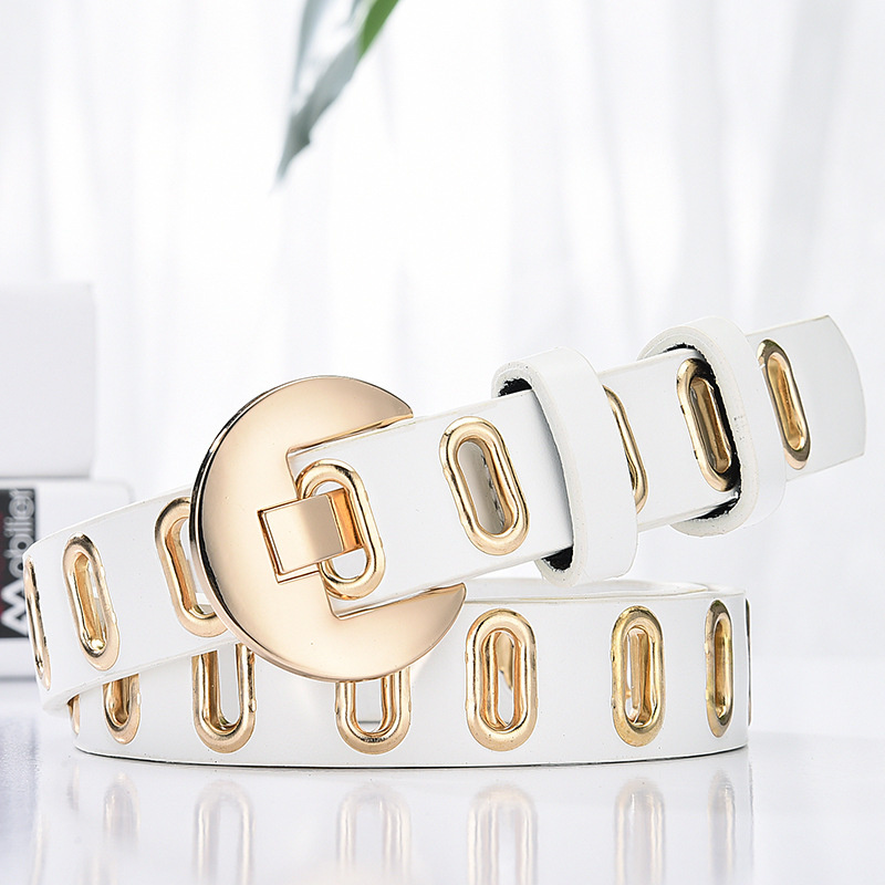New Grunge Women Belt Adjustable Hole Grunge Punk Belts for Women Alloy Pin Buckle Leather Belt for Pants Dresses - Image 11