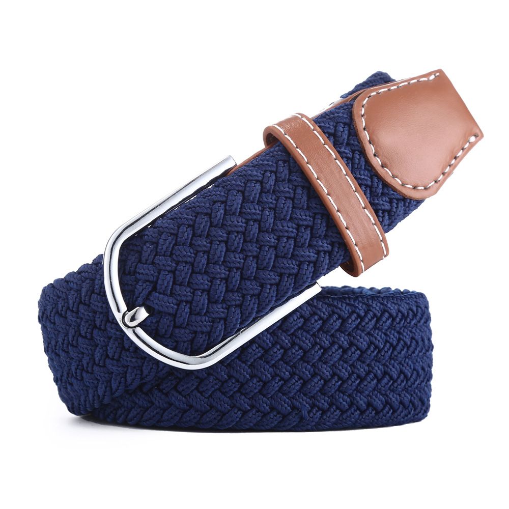 Men Elastic Stretch Waist Belt Black Canvas Stretch Braided Elastic Woven Leather Belt Wide Hot Metal Stretch Belt for Men - Image 43