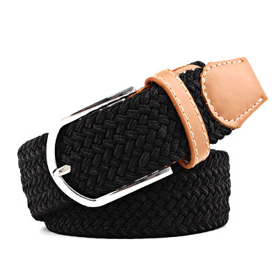 Men Elastic Stretch Waist Belt Black Canvas Stretch Braided Elastic Woven Leather Belt Wide Hot Metal Stretch Belt for Men - Image 60