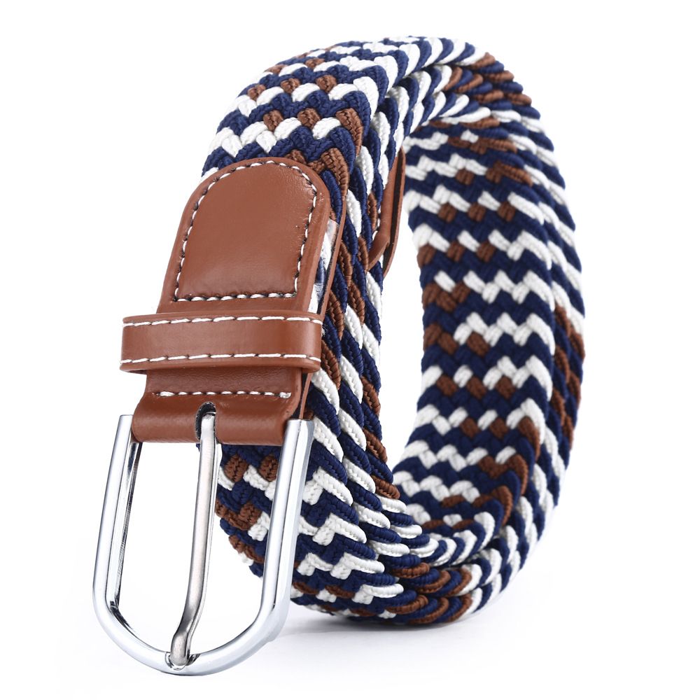 Men Elastic Stretch Waist Belt Black Canvas Stretch Braided Elastic Woven Leather Belt Wide Hot Metal Stretch Belt for Men - Image 55