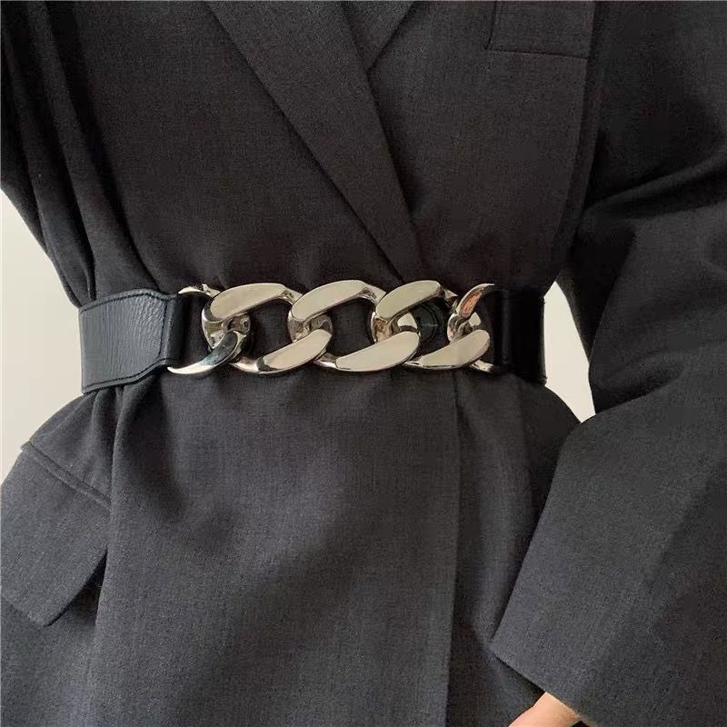 Gold Chain Belt Elastic Silver Metal Waist Belts for Women Ceinture Femme Stretch Cummerbunds Ladies Coat Ketting Riem Waistband - Image 13
