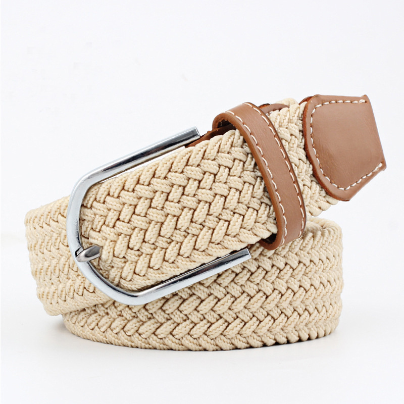 Men Elastic Stretch Waist Belt Black Canvas Stretch Braided Elastic Woven Leather Belt Wide Hot Metal Stretch Belt for Men - Image 37