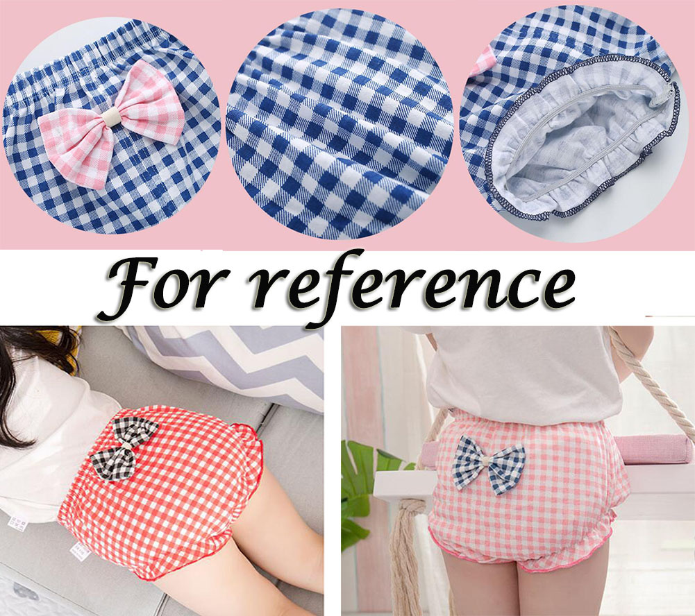 Baby Girls Boys 4 Pack Baby Infant Toddler Bloomer Shorts Grid Cotton Diaper Covers Underwear - Image 2