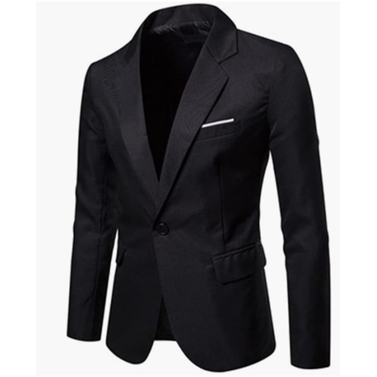 Men's Solid Color Suit Jackets Slim Fit Casual Jackets Suit Collar Single Row One Button Blazers - Image 10