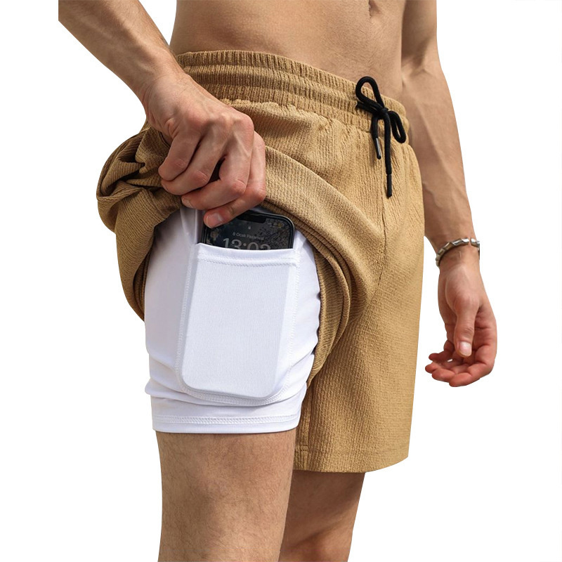 Men's 2 in 1 Running Shorts Athletic Shorts with Liner - Image 36
