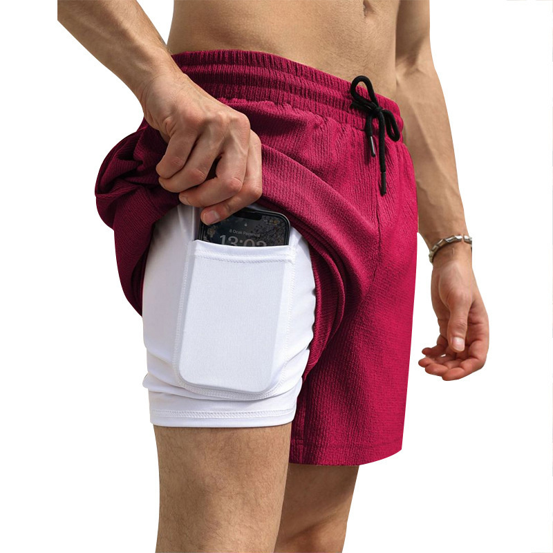Men's 2 in 1 Running Shorts Athletic Shorts with Liner - Image 109