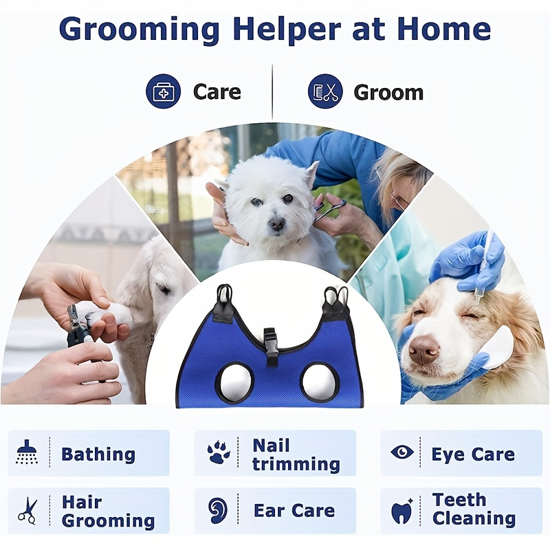 Pet Grooming Hammock Harness For Dogs & Cats, Sling For Grooming Hammock, Restraint Bag Bathing Trimming Nail Clipping - Image 18