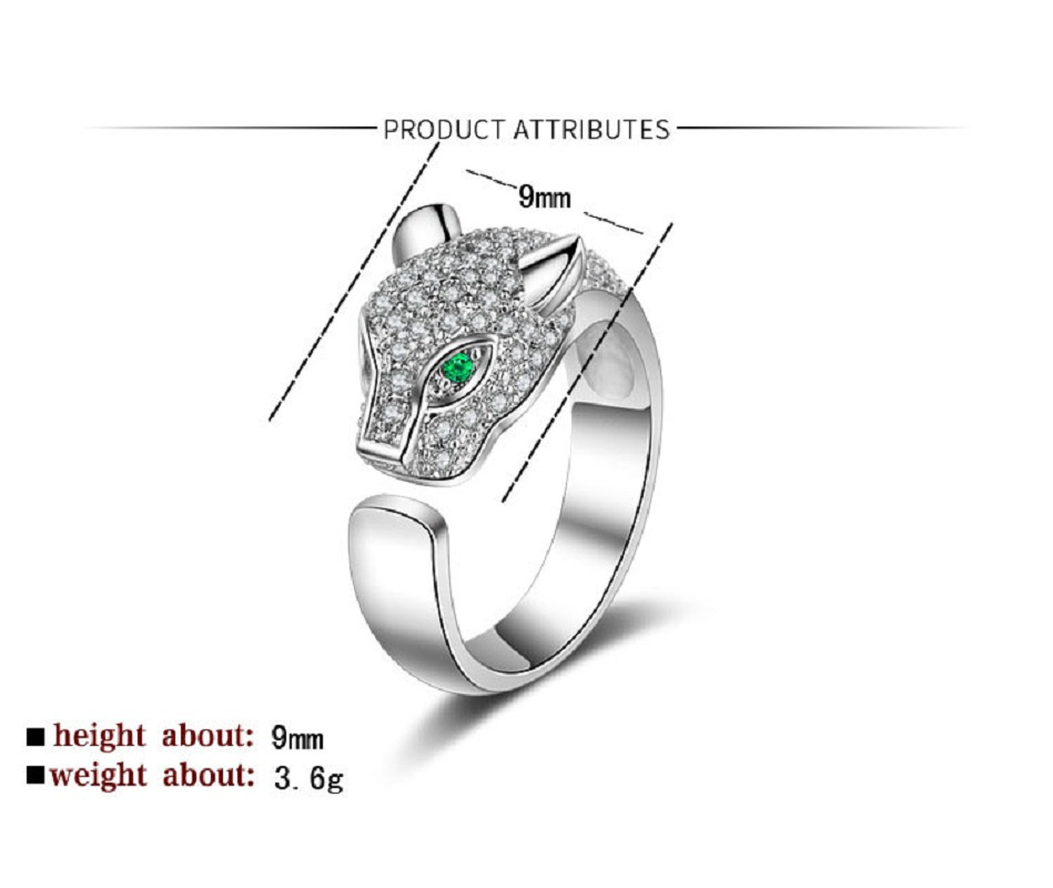 Animal Ring Adjustable Open Cute Lovely Fox with Stones Ring for Women - Image 6