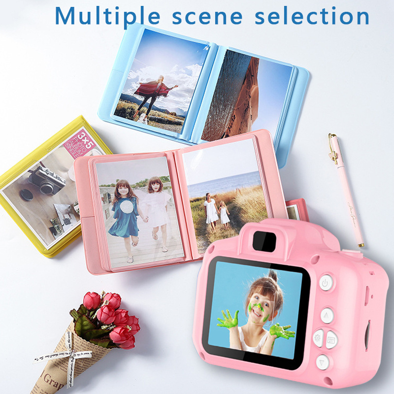 Children's Digital Camera Can Take Pictures And Read Cards Small Student Portable Toy Camera Girl Birthday Gift Christmas; Kids Digital Camera with 32G sdcard - Image 5