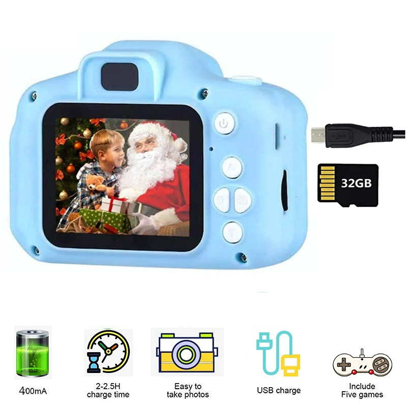 Children's Digital Camera Can Take Pictures And Read Cards Small Student Portable Toy Camera Girl Birthday Gift Christmas; Kids Digital Camera with 32G sdcard - Image 15