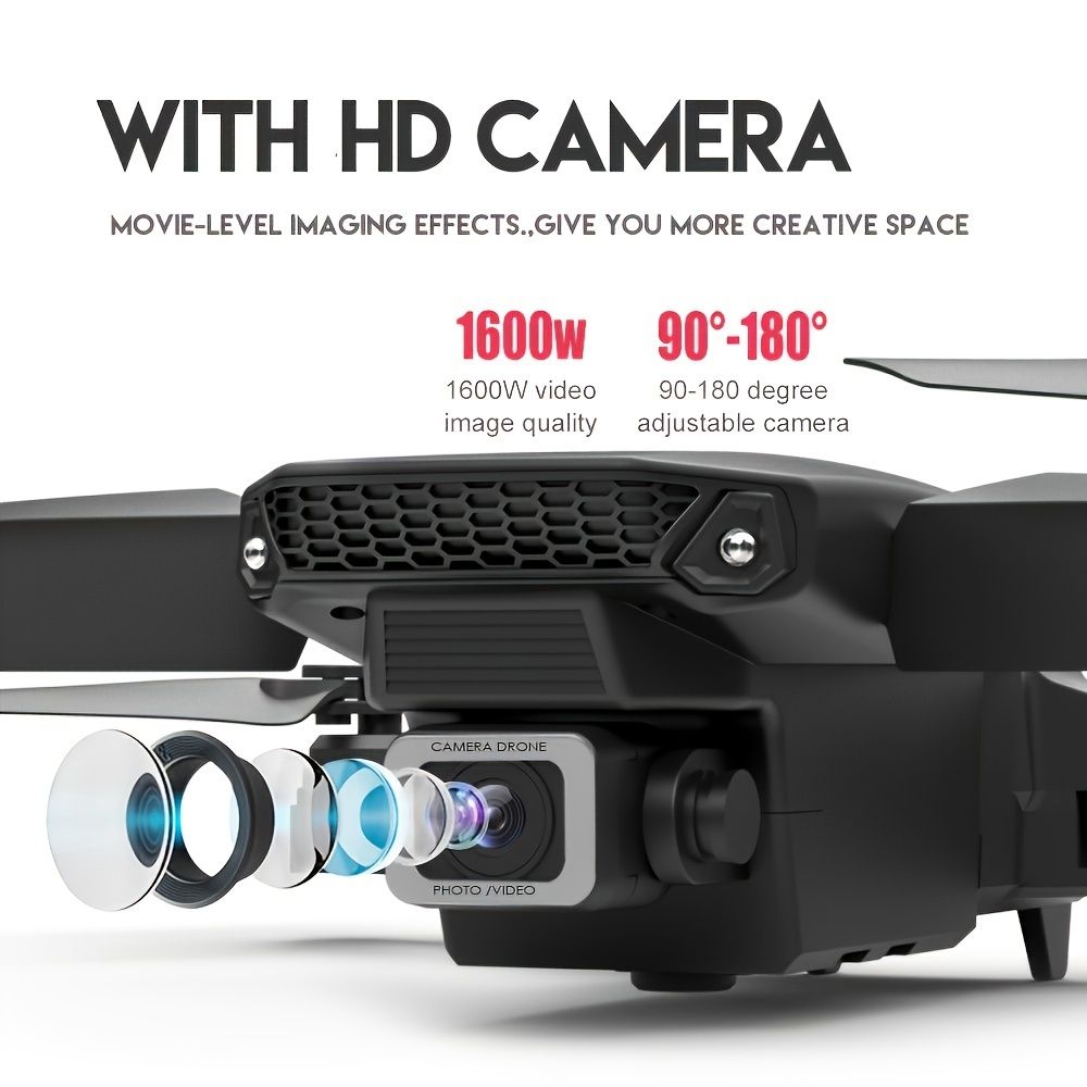 E88 RC Drone WIFI FPV Drone With HD Dual Camera Height Hold RC Foldable Quadcopter Helicopter Drone Gift Toys With 3 Battery - Image 8