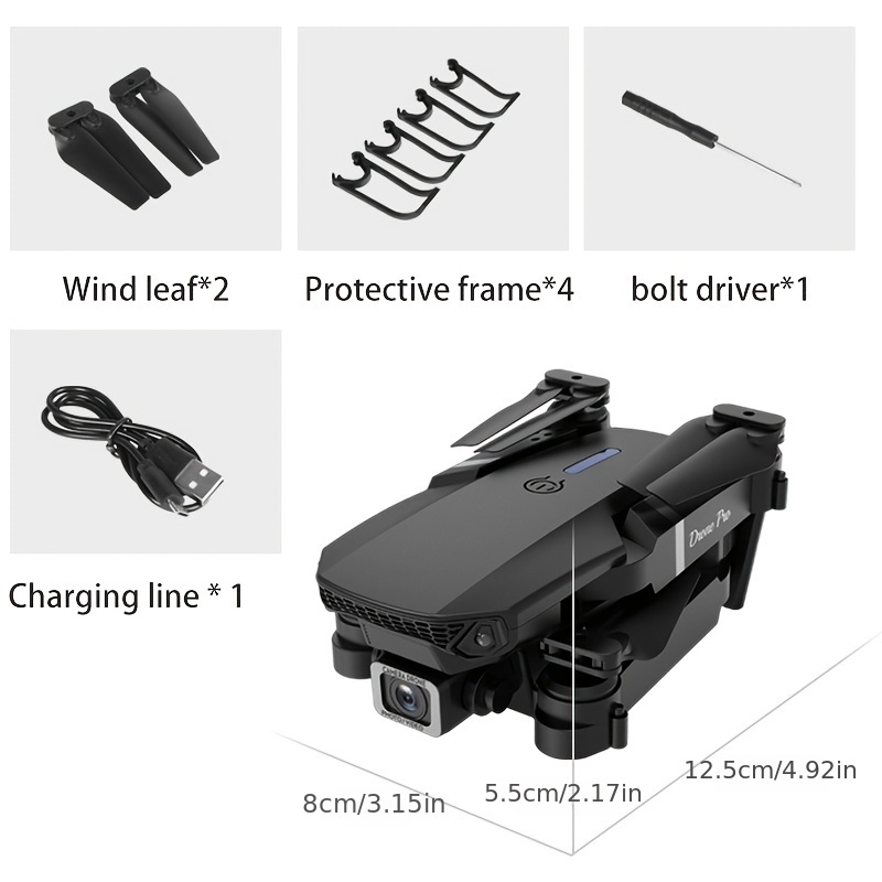 E88 RC Drone WIFI FPV Drone With HD Dual Camera Height Hold RC Foldable Quadcopter Helicopter Drone Gift Toys With 3 Battery - Image 9