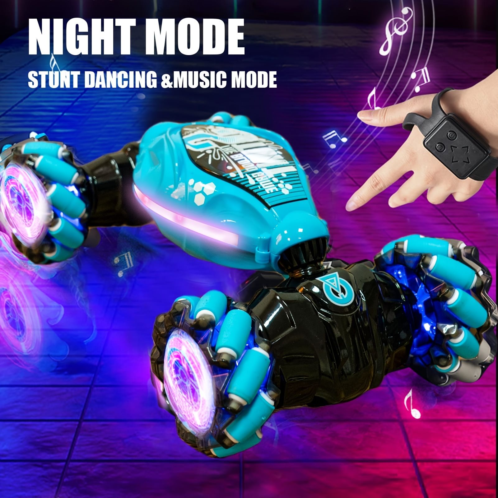 4WD Gesture Sensor Toy Car; Double-Side Rotation Off-Road Vehicle 360° Flip With Light And Music; Birthday Toy Car For Boys And Adults; Hand Controlled RC Car; All Terrain Monster Truck - Image 6