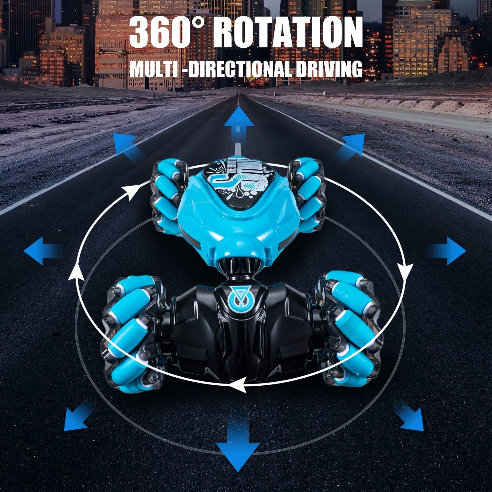 4WD Gesture Sensor Toy Car; Double-Side Rotation Off-Road Vehicle 360° Flip With Light And Music; Birthday Toy Car For Boys And Adults; Hand Controlled RC Car; All Terrain Monster Truck - Image 7