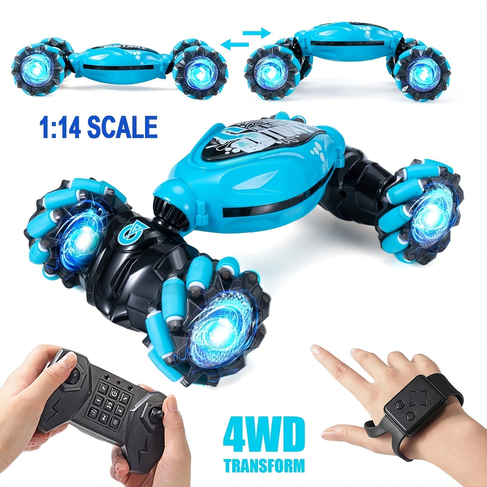 4WD Gesture Sensor Toy Car; Double-Side Rotation Off-Road Vehicle 360° Flip With Light And Music; Birthday Toy Car For Boys And Adults; Hand Controlled RC Car; All Terrain Monster Truck - Image 10