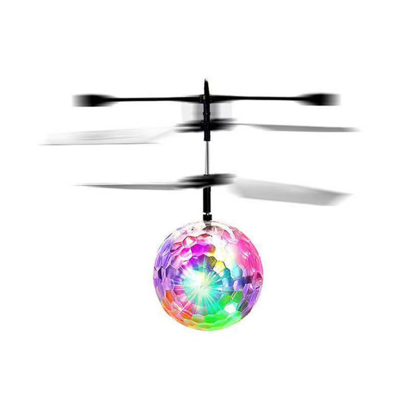 1pc USB Charging Light Up Flying Ball Crystal Sensor Flyer Suspension Gesture Remote Control Airplane Toy For Kids Ages 7+ - Image 2