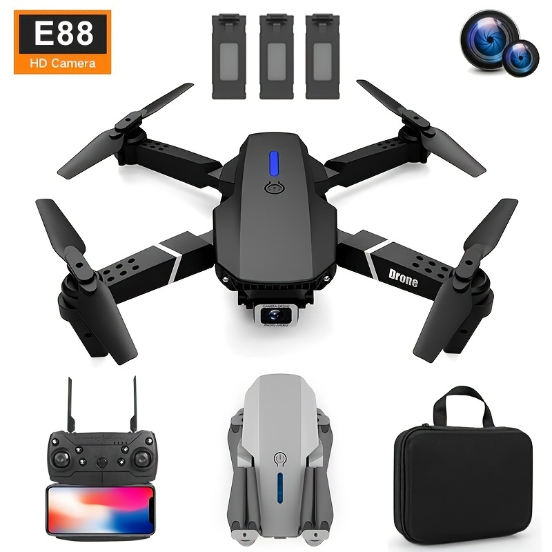 E88 RC Drone WIFI FPV Drone With HD Dual Camera Height Hold RC Foldable Quadcopter Helicopter Drone Gift Toys With 3 Battery - Image 12