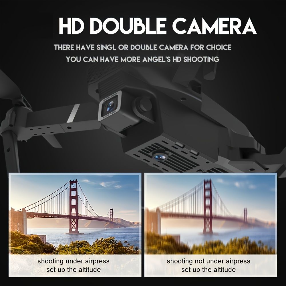 E88 RC Drone WIFI FPV Drone With HD Dual Camera Height Hold RC Foldable Quadcopter Helicopter Drone Gift Toys With 3 Battery - Image 15