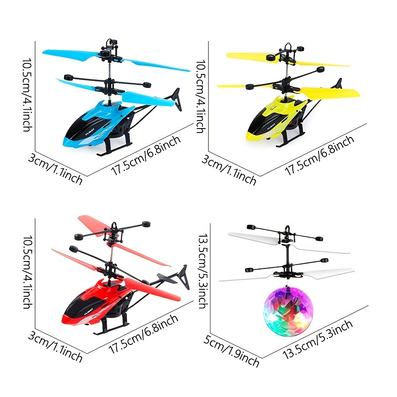 1pc USB Charging Light Up Flying Ball Crystal Sensor Flyer Suspension Gesture Remote Control Airplane Toy For Kids Ages 7+ - Image 27