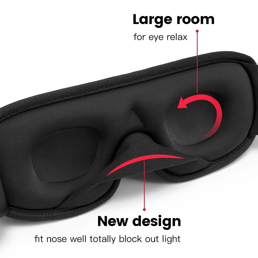 3D Sleeping Mask Block Out Light Soft Padded Sleep Mask For Eyes Slaapmasker Eye Shade Blindfold Sleeping Aid Face Mask Eyepatch - Image 18